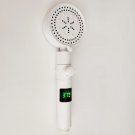 White_Digital Temperature Display Shower Head 5 Modes High Pressure Showerhead 360 Degrees Rotated B