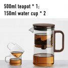 500ML 150ml_Bonston elegant cup insulation separation bubble teapot heat-resistant glass teapot simp