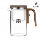 White  520ml_Water Separation Inner Container Teapot One Click Magnetic Switch Tea Separation Filtra