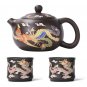 Suit 1_Color-changing Tea Pot With Dragons Phoenixs Pattern Washable Gongfu Tea Teapots Kettle Gift