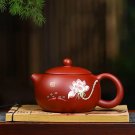 280ml_280ml Traditional Chinese Handcrafted Lotus Yixing Purple Clay Teapot Small Capacity Kettle Pu