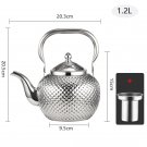 1.2L sliver B_1.2/1.5/2L Teapot 304 Stainless Steel Water Tea Kettle Induction Cooker Stove Tea Pot 