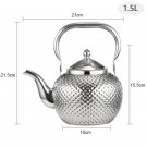 1.5L sliver_1.2/1.5/2L Teapot 304 Stainless Steel Water Tea Kettle Induction Cooker Stove Tea Pot Dr