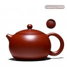 A2 - 240ml - 1 pot_High-end Yixing Purple Clay Teapot Famous Handmade Ball Hole Filter Xishi Tea Pot