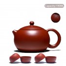 D2 -- 1 pot 4 cup_High-end Yixing Purple Clay Teapot Famous Handmade Ball Hole Filter Xishi Tea Pot 