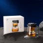 550ML_Bonston elegant cup insulation separation bubble teapot heat-resistant glass teapot simple fil