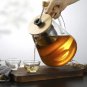 950ml_Stainless Steel Infuser Teapot Clear Borosilica Glass Filter Flower Tea Pot Heat Resistant Hea