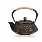 B_900ML Japanese Style Cast Iron Teapot With Stainless Steel Infuser Strainer Plum Blossom Cast Iron
