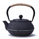 F_900ML Japanese Style Cast Iron Teapot With Stainless Steel Infuser Strainer Plum Blossom Cast Iron