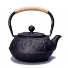 M_900ML Japanese Style Cast Iron Teapot With Stainless Steel Infuser Strainer Plum Blossom Cast Iron