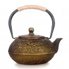 Q_900ML Japanese Style Cast Iron Teapot With Stainless Steel Infuser Strainer Plum Blossom Cast Iron
