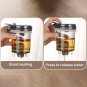 750ML Square_Glass Teapot with Press Tea Strainer Heat-Resistant Tea Water Separation Filter Glass K