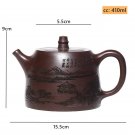 PURPLE_410ml Authentic Yixing Purple Clay Teapot Raw Ore Zhu Mud Filter Tea Infuser Handmade Beauty 