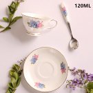 BLUE FLOWER 120ml_Noble Ceramic Teapot 500ML Teacup 120ML Pink Camellia Coffee Pot Home High Grade P