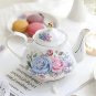 BLUE FLOWER 120ml_Noble Ceramic Teapot 500ML Teacup 120ML Pink Camellia Coffee Pot Home High Grade P