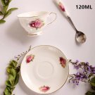 BRITISH KONA 120ml_Noble Ceramic Teapot 500ML Teacup 120ML Pink Camellia Coffee Pot Home High Grade 