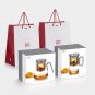 light yellow_Magnetic switch tea pot, high-end tea set, tea water separation teapot, household tea m
