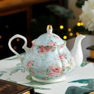 Blue 400ML_400ML European Bone China Teapot English Afternoon Tea Set Teapot High-Grade Porcelain Co