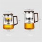 750ml_One Click Filtering Glass Tea Pot Tea Water Separation Inner Container Walnut Wood Handle Teap