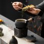 Base_Japanese Style Rough Pottery Side Handle Teapot Large Capacity Portable Tea Pot with Handle Han