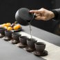 Base_Japanese Style Rough Pottery Side Handle Teapot Large Capacity Portable Tea Pot with Handle Han
