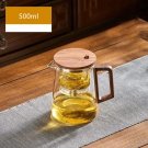 500ML_Grade Heat Resistant One-Button Chinese Glass Teapot Household Maker Convenient Filtering Kett