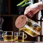 500ML With 4Cups_Grade Heat Resistant One-Button Chinese Glass Teapot Household Maker Convenient Fil