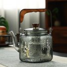 Black  1000ML_Steamable Teapot Household Glass Tea Maker High Temperature Resistant Steaming and Boi