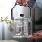 Smoke gray 950ML_Steamable Teapot Household Glass Tea Maker High Temperature Resistant Steaming and