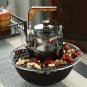 Smoke gray 950ML_Steamable Teapot Household Glass Tea Maker High Temperature Resistant Steaming and