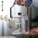 Transparent  1000ML_Steamable Teapot Household Glass Tea Maker High Temperature Resistant Steaming a