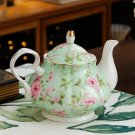 Green 900ML_900ML European Bone China Teapot English Afternoon Tea Set Teapot High-Grade Porcelain C