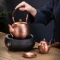 Coaster_GIANXI Red Copper Teapot Chinese Tea Ceremony Handmade Pure Tea Kung Fu Tea Copper Teawear R