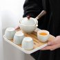C_360 Degree Ceramic Teapot Handheld Teapot Exquisite Tea Set Side Handle Tea Kettle Teapot Ceramic