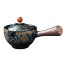 F_360 Degree Ceramic Teapot Handheld Teapot Exquisite Tea Set Side Handle Tea Kettle Teapot Ceramic 