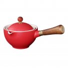 L_360 Degree Ceramic Teapot Handheld Teapot Exquisite Tea Set Side Handle Tea Kettle Teapot Ceramic 