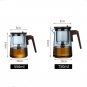 550ml_One Click Tea Separation Filtration Glass Teapots With Wood Handle Tea Water Separation Inner