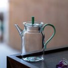 Green_China Retro Imitation Song Glass Teapot With Handle Kung Fu Tea Set Puer Kettle Bubble Tea Pot
