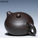 A150ml_Chinese Yixing Teapot Purple Clay Xishi Pot Handmade Unique Shape Pot Kettle Home Ball Hole D