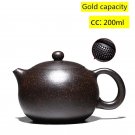 B 200ML_Chinese Yixing Teapot Purple Clay Xishi Pot Handmade Unique Shape Pot Kettle Home Ball Hole 