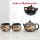 Discoloration D_Purple Clay Color-changing Teapot Heat Color-changing Xishi Pot Kung Fu Tea Set Colo