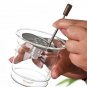 black_One Click Tea Separation Filtration Glass Tea Pot Wood Handle Tea Water Separation Inner Conta