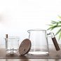 Clear_One Click Tea Separation Filtration Glass Tea Pot Wood Handle Tea Water Separation Inner Conta