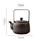 A 750ML_750ML Purple Pottery Teapot Tea Maker Single Pot Large Size Pure Manual  Ceramic Large-capac