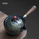 A-12_New Style Ceramic Glass Teapot Chinese Gongfu Tea Pot 360 Rotation Tea Maker  Automatic Single 