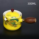 A13_New Style Ceramic Glass Teapot Chinese Gongfu Tea Pot 360 Rotation Tea Maker  Automatic Single P