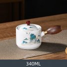 A8_New Style Ceramic Glass Teapot Chinese Gongfu Tea Pot 360 Rotation Tea Maker  Automatic Single Po