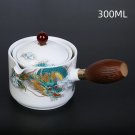 A9_New Style Ceramic Glass Teapot Chinese Gongfu Tea Pot 360 Rotation Tea Maker  Automatic Single Po