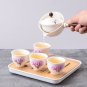 H_Chinese Gong Fu Tea Set Portable 360 Rotation Teapot Ceramic Tea Maker Infuser Semi-Automatic Teaw