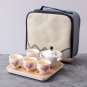H_Chinese Gong Fu Tea Set Portable 360 Rotation Teapot Ceramic Tea Maker Infuser Semi-Automatic Teaw